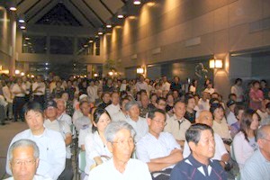 県営名古屋空港の路線存続を求める豊山町民総決起集会の写真