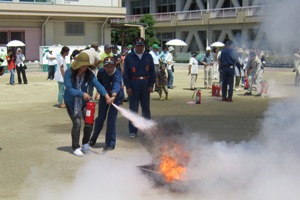 志水小学校区防災訓練の写真