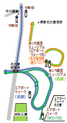 イラスト：あいち航空ミュージアム地図