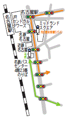 イラスト：名古屋駅地図